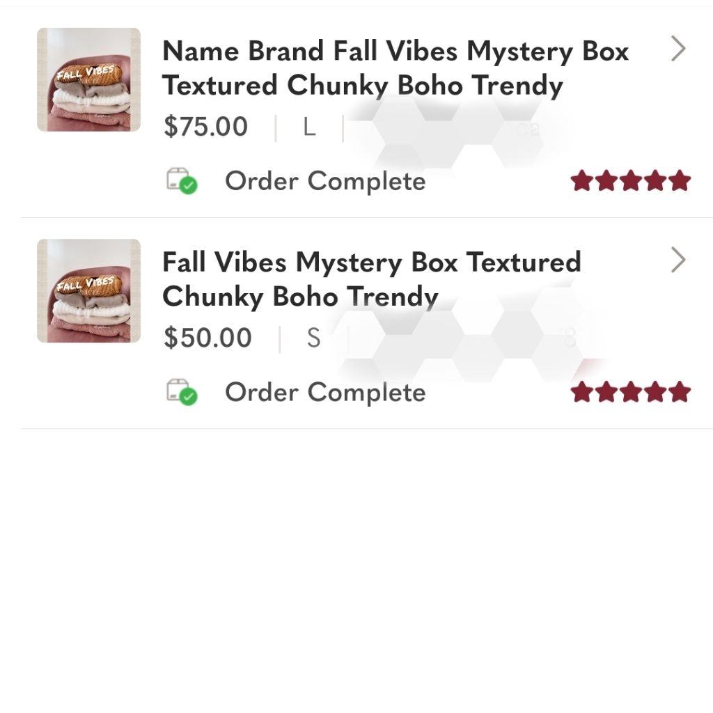 Fall Vibes Mystery Box Textured Chunky Boho Trendy